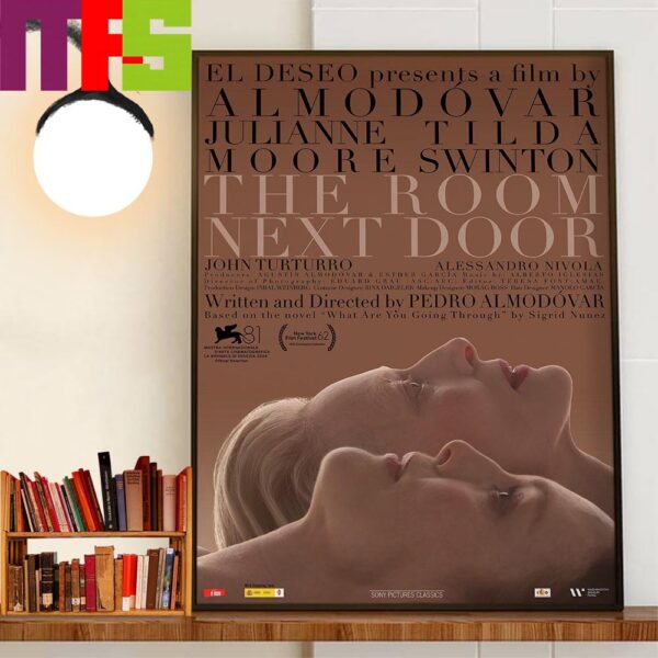 Official Poster The Room Next Door Of Pedro Almodovar With Starring Julianne Moore And Tilda Swinton Home Decor Poster Canvas