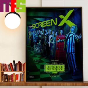 Official ScreenX Poster Beetlejuice Beetlejuice Worth The Wait Only In Theaters September 6th 2024 Home Decor Wall Art Poster Canvas