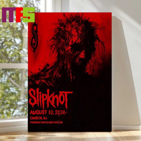 Official Slipknot At Freedom Mortgage Pavilion Camden NJ 2024 Tour 25th Anniversary Here Come The Pain On August 10th Home Decor Poster Canvas