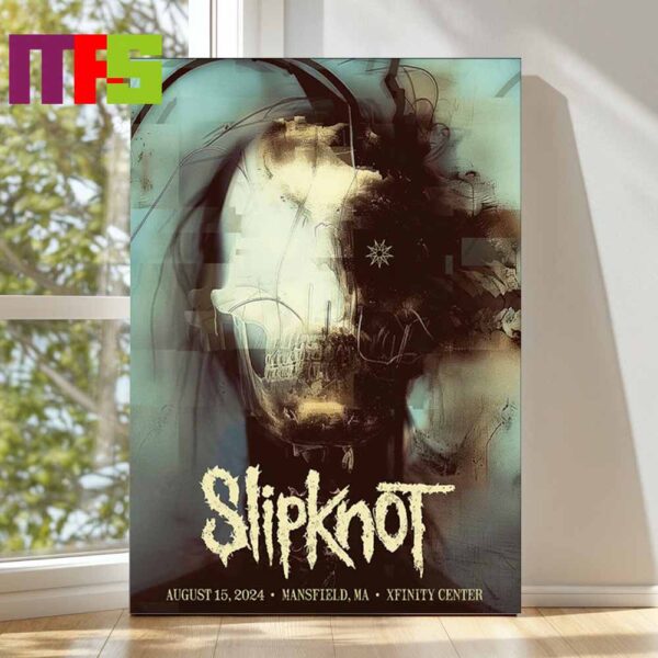 Official Slipknot At Xfinity Center Mansfield MA 2024 25th Anniversary Here Come The Pain Tour On August 15th Home Decor Poster Canvas