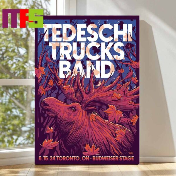 Official Tedeschi Trucks Band At Budweiser Stage Toronto Ontario Canada 2024 Tour On August 15th Home Decor Poster Canvas