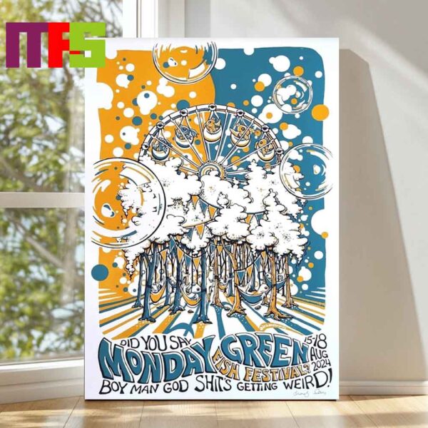 Phish Mondegreen The Woodlands Dover DE 2024 Fish Festival From August 15th To 18th Decor Poster Canvas