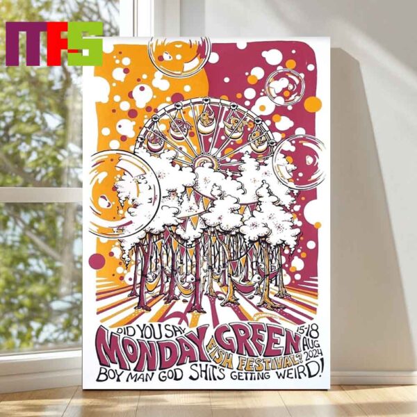 Phish Mondegreen The Woodlands Dover DE Fish Festival 2024 From August 15th To 18th Decor Poster Canvas