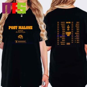 Post Malone The F1 Trillion Tour 2024 Schedule A Collection Of Country Songs Live Nation Two Sided Essential T-Shirt