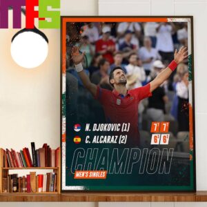 Roland-Garros x Novak Djokovic Is An Olympic Champion Home Decor Wall Art Poster Canvas