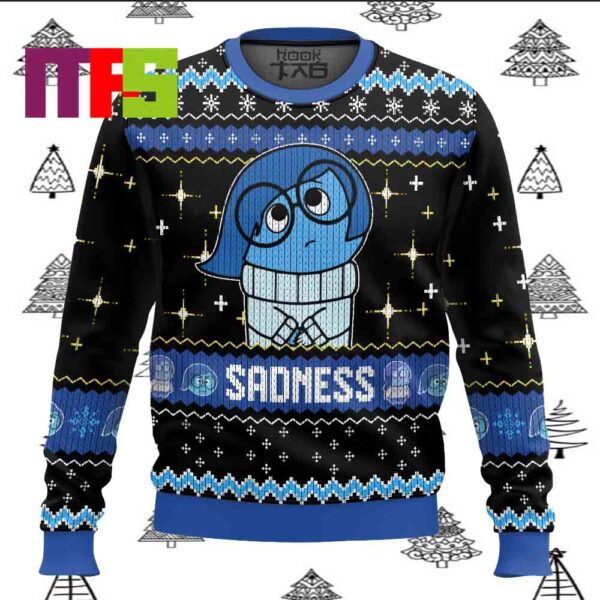 Sadness Inside Out Character Ugly Christmas Sweater