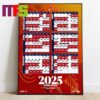 Southeastern Conference Schedule 2025 Ole Miss Hoops Calendars Home Decor Poster Canvas