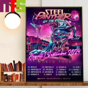 Steel Panther On The Prowl World Tour August And September 2024 With Special Guest Jason Charles Miller Wall Decor Poster Canvas