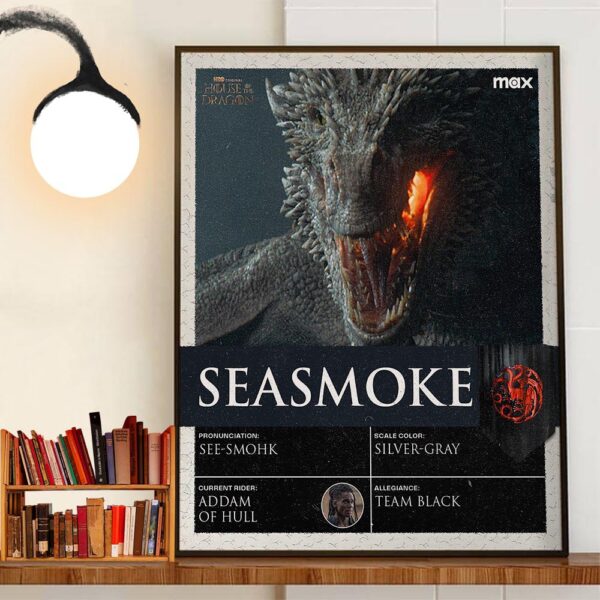 Team Black Seasmoke in House Of The Dragon Wall Decor Poster Canvas