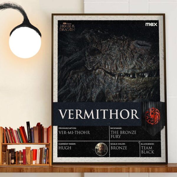 Team Black Vermithor in House Of The Dragon Wall Decor Poster Canvas