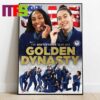 Team USA Womens Basketball Golden Dynasty 2024 Cover SLAM 251 Gold Metal Home Decor Poster Canvas