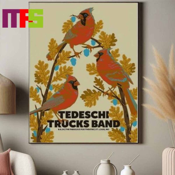 Tedeschi Trucks Band At The Fabulous Fox Theatre St Louis MO 2024 On August 6th Home Decor Poster Canvas