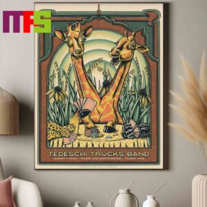 Tedeschi Trucks Band At Toledo Zoo Amphiteheater Toledo Ohio 2024 On August 7th 2024 Poster Canvas Tedeschi Trucks Band At Toledo Zoo Amphiteheater Toledo Ohio 2024 On August 7th 2024 Poster Canvas