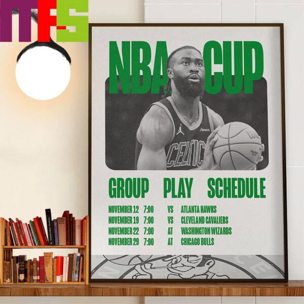 The 2024 Emirates NBA Cup Group Play Schedule Of Boston Celtics Home Decor Poster Canvas