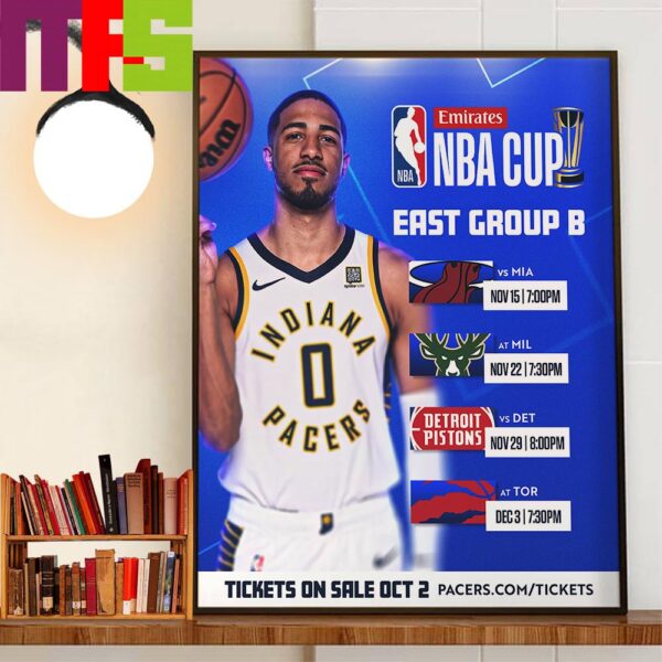 The 2024 Emirates NBA Cup Group Play Schedule Of Indiana Pacers Home Decor Poster Canvas