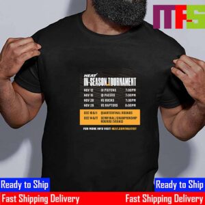 The 2024 Emirates NBA Cup Group Play Schedule Of Miami Heat Unisex T-Shirt