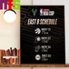 The 2024 Emirates NBA Cup Group Play Schedule Of Miami Heat Home Decor Poster Canvas