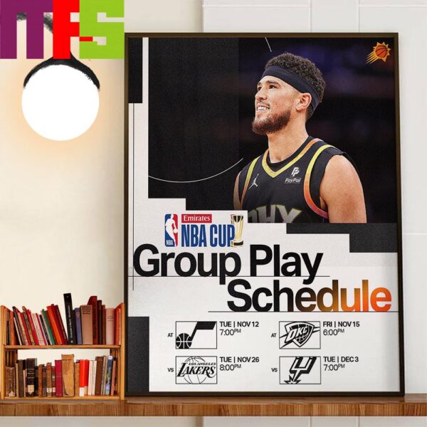 The 2024 Emirates NBA Cup Group Play Schedule Of Phoenix Suns Home Decor Poster Canvas