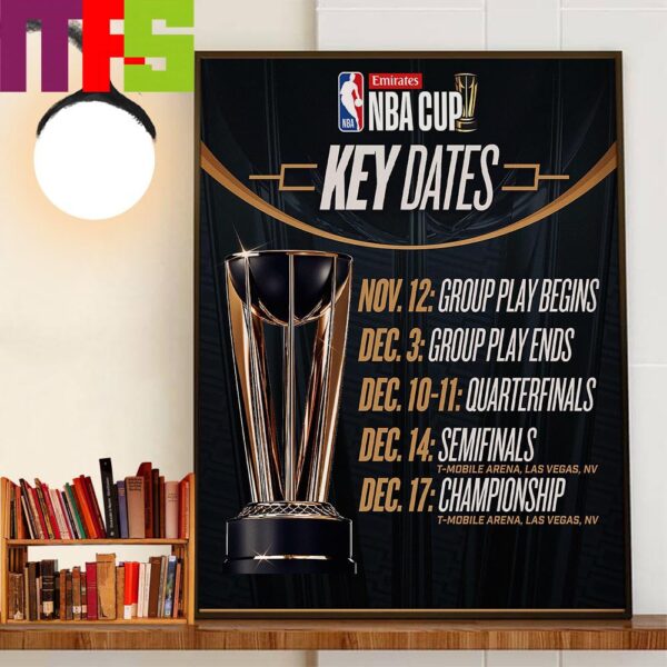 The 2024 Emirates NBA Cup Key Dates Home Decor Poster Canvas