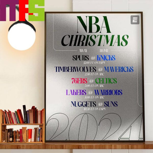 The 2024 NBA Christmas Games Play Schedule Home Decor Poster Canvas