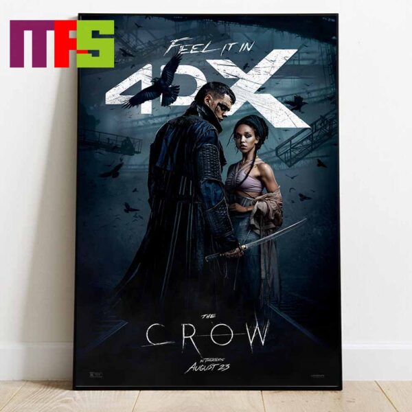 The Crow Movie 2024 Feel It In 4DX In Theaters On August 23 Home Decor Poster Canvas