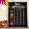 The Full Emirates NBA Cup 2024 East Group C Schedule Home Decor Poster Canvas