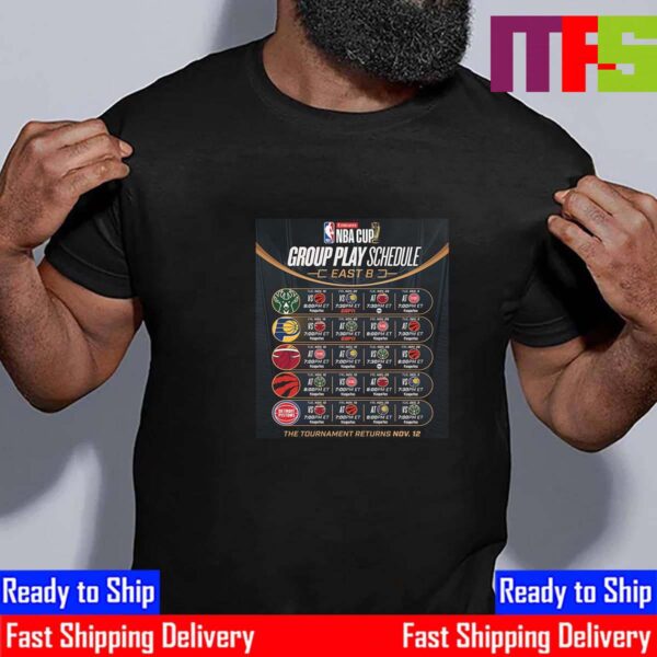 The Full Emirates NBA Cup 2024 East Group B Schedule Unisex T-Shirt