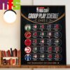 The Full Emirates NBA Cup 2024 East Group B Schedule Home Decor Poster Canvas