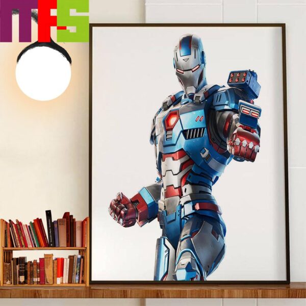 The Iron Patriot Will Be An Alternate Skin For War Machine In The New Fortnite Season Home Decor Poster Canvas