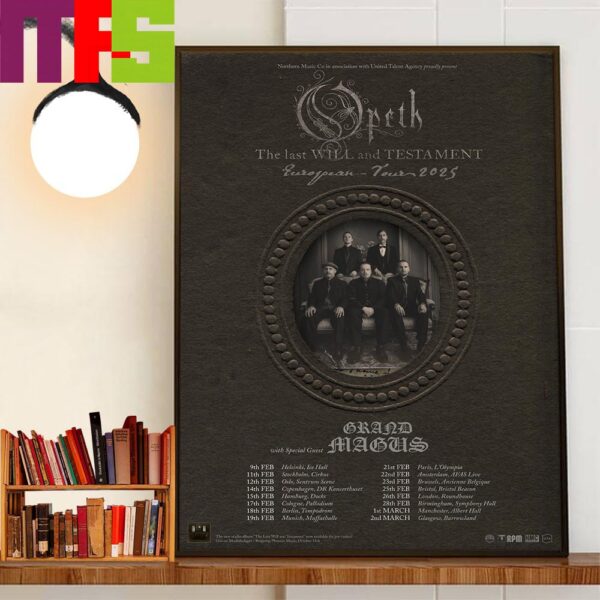 The Last Will And Testament Opeth European Tour 2025 Home Decor Poster Canvas