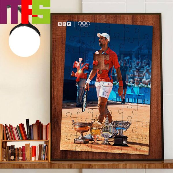 The Missing Piece Of The Puzzle For Novak Djokovic Olympic Gold Medal At Olympics Paris 2024 Home Decor Wall Art Poster Canvas