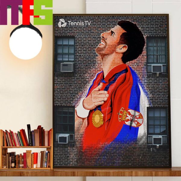 The Pride Of A Nation Novak Djokovic Tennis Gold Medal For Serbia In 2024 Paris Olympics Home Decor Wall Art Poster Canvas