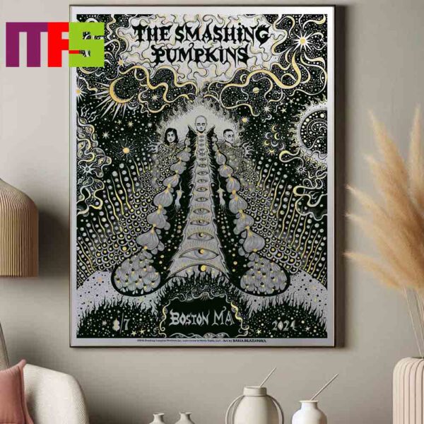 The Smashing Pumpkins Boston MA At Fenway Park 2024 On August 7th Poster Canvas