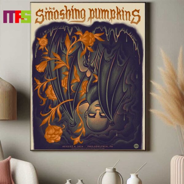 The Smashing Pumpkins Concert In Philadelphia PA 2024 On August 9th Home Decor Poster Canvas