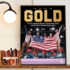 The USA Womens Artistic Gymnastics Team Gold Medal Once Again At Olympics Games Paris 2024 Wall Decor Poster Canvas