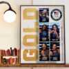 The USA Olympics Womens Gymnastics Team Wins 4th Olympics Gold Medal At Olympics Games Paris 2024 Wall Decor Poster Canvas