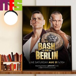 WWE Bash In Berlin Gunther Vs Randy Orton For World Heavyweight Championship Home Decor Wall Art Poster Canvas