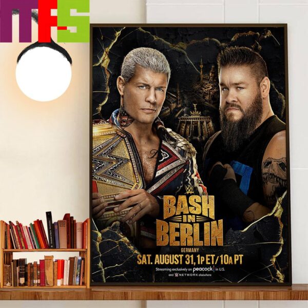 WWE Bash In Berlin Undisputed WWE Champion Cody Rhodes Defend Title Against Fight Owens Fight The Kevin Owens Home Decor Poster Canvas