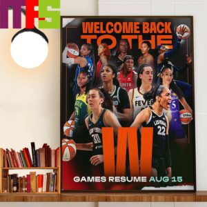 Welcome Back To The WNBA Games Resume August 15th 2024 Home Decor Poster Canvas