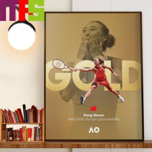 Zheng Qinwen Became The First Chinese Tennis Player To Win Singles Gold Medal At The Olympics Paris 2024 Home Decor Wall Art Poster Canvas