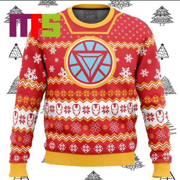 Arc Reactor Iron Man Ugly Christmas Sweater