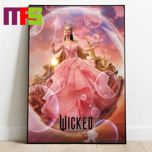 Ariana Grande As Glinda In New Wicked Movie 2024 Release November 22 Home Decor Poster Canvas