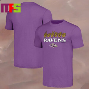 Baltimore Ravens The NFL ASL Collection Love Sign American Sign Language Unisex T-Shirt