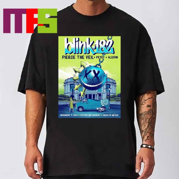 Blink-182 CDMX Mexico 2024 On September 9th At GNP Seguros Stadium One More Time Tour Classic T-Shirt