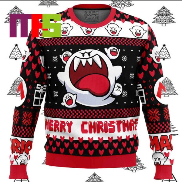 Boo Mario Bros Ugly Christmas Sweater