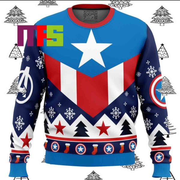 Captain America Marvel Studios Ugly Christmas Sweater