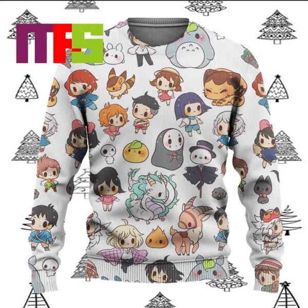 Chibi Chibi Spirited Away Ugly Christmas Sweater