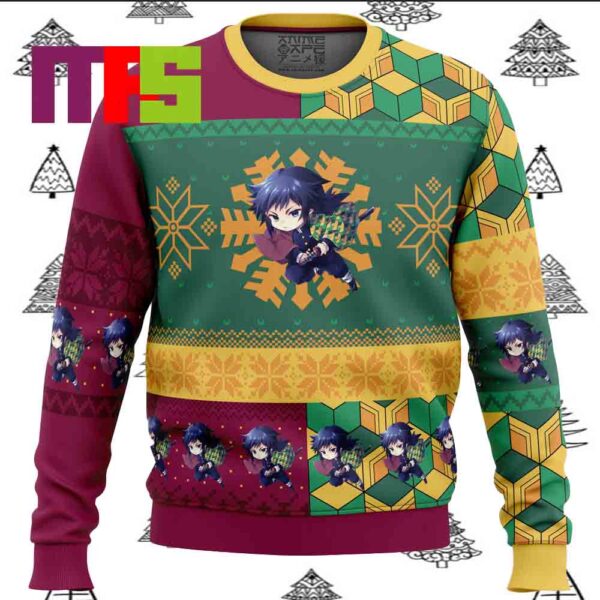 Chibi Christmas Giyu Tomioka Demon Slayer Ugly Christmas Sweater