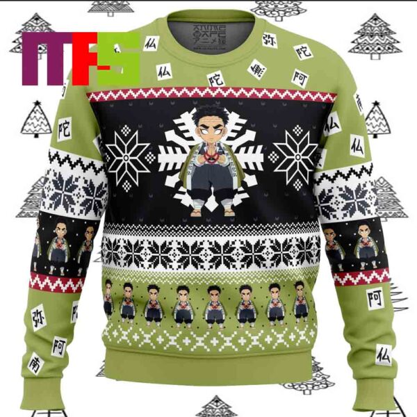 Chibi Christmas Gyomei Himejima Demon Slayer Ugly Christmas Sweater