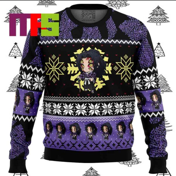 Chibi Christmas Kokushibo Demon Slayer Ugly Christmas Sweater